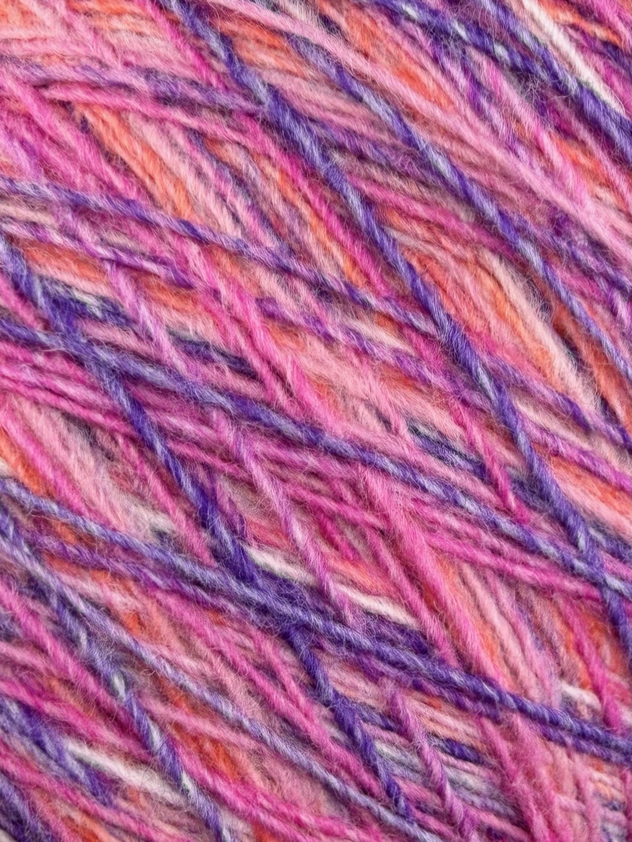 Di.Vè Art. Moira Nm 3.5 – Garn aus Schurwolle und Acryl col. Rosa–Fuchsia–Koralle–Violett–Lila, Farbverlauf